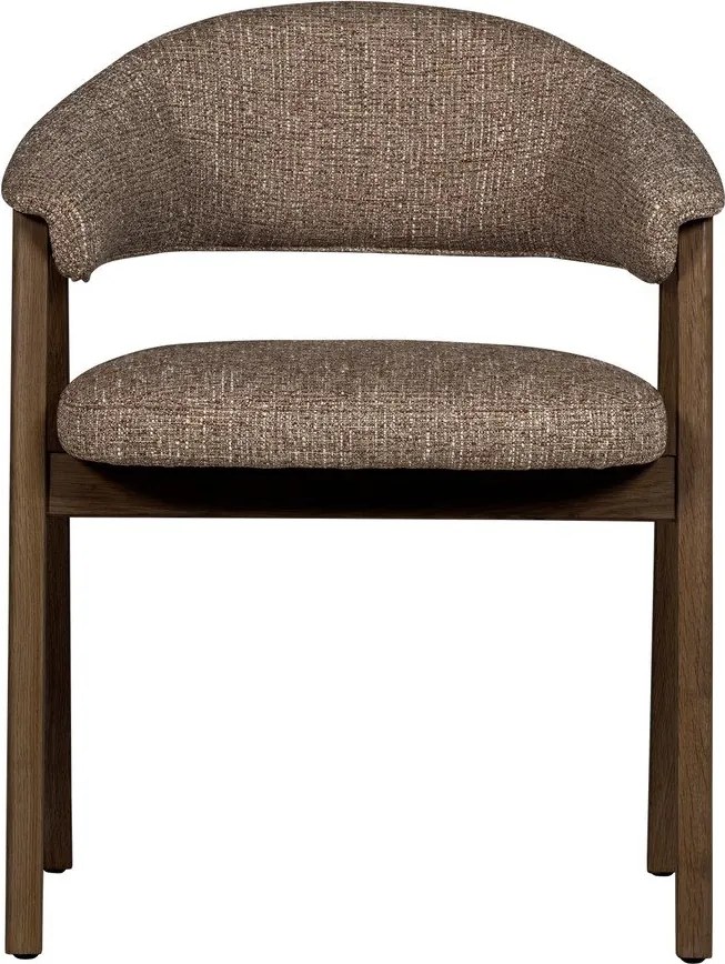 Barna kárpitozott karfás étkezőszék Tunar – WOOOD