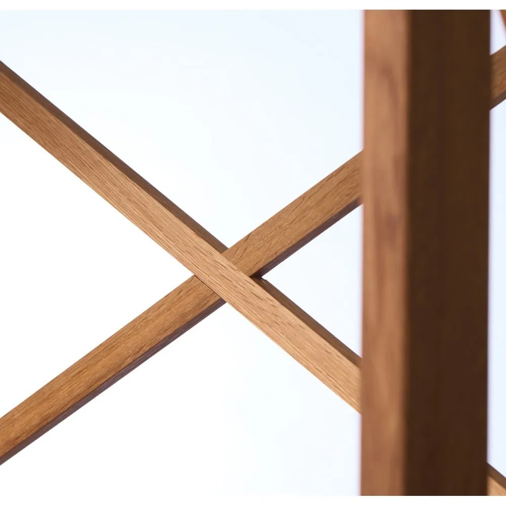 Natúr színű tölgyfa polcos állvány 70x198 cm X-Shelf – Unique Furniture