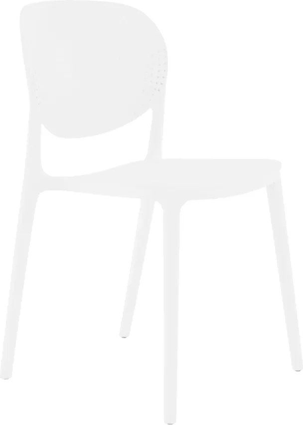 Rakásolható szék, fehér, FEDRA NEW