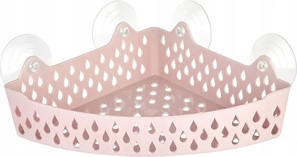 Fali polc, sarokpolc tapadókorongokkal Fehér