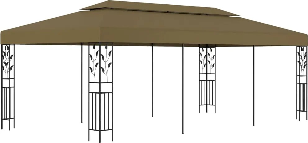 vidaXL tópszínű pavilon 6 x 3 m 180 g/m²