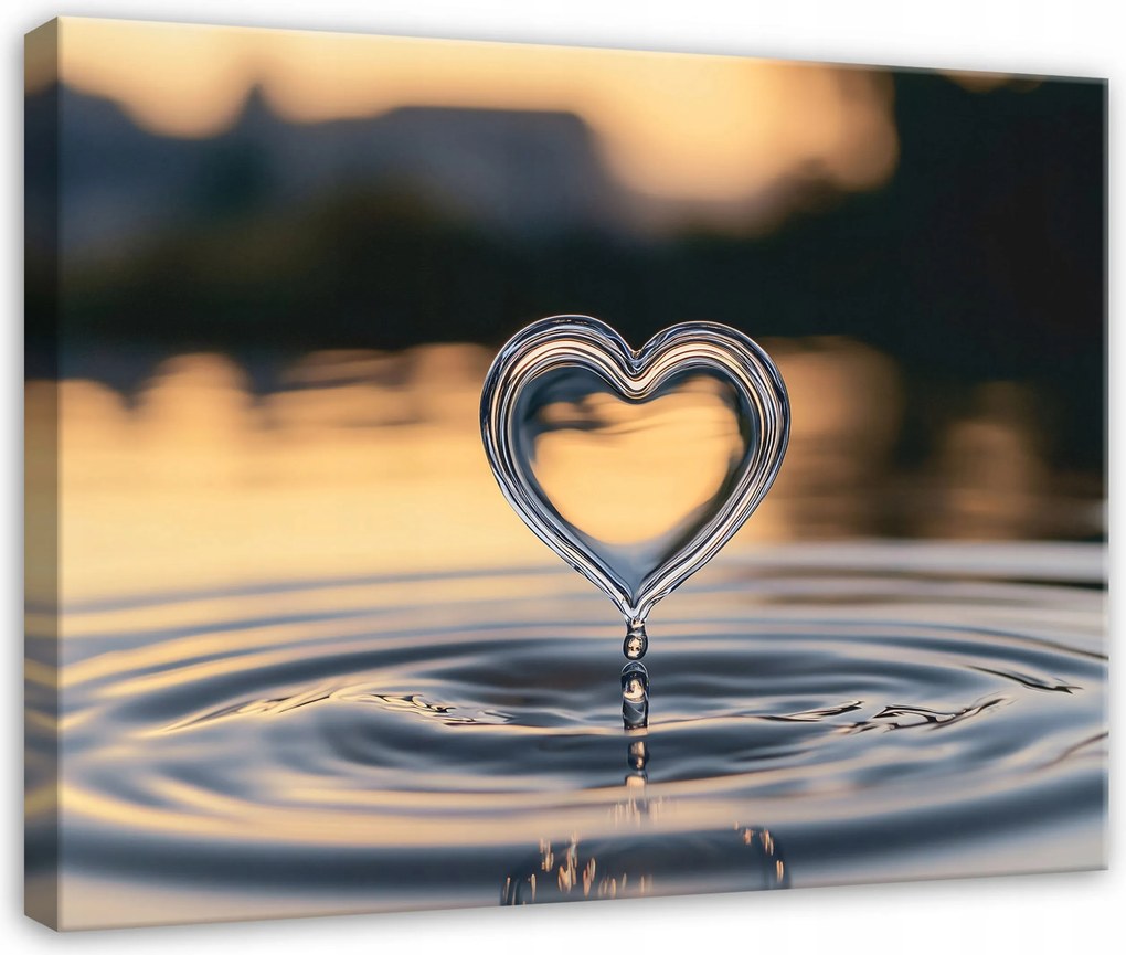 Vászonkép Absztrakt Szív Víz Hálószoba Nappali Konyha Vászonkép 100x70