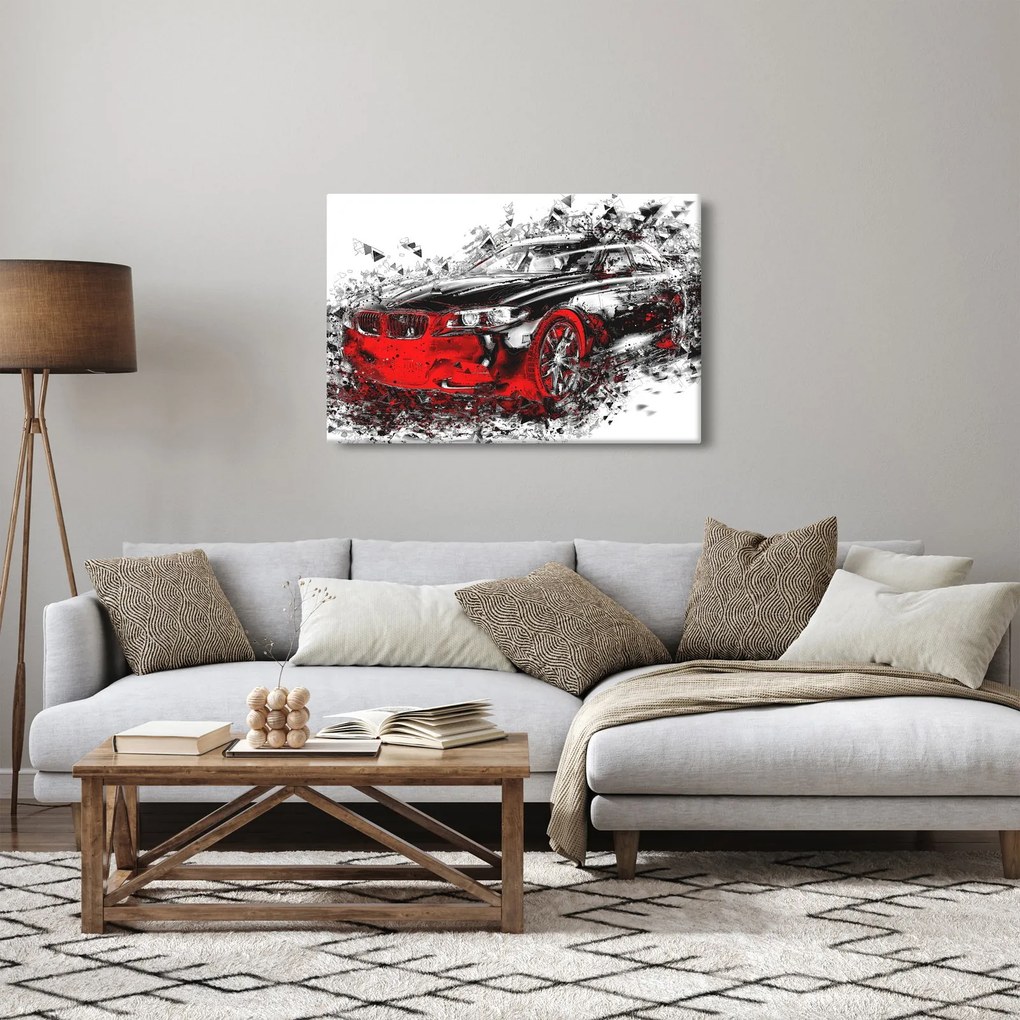 Kép - Festett autó akció közben (90x60 cm)