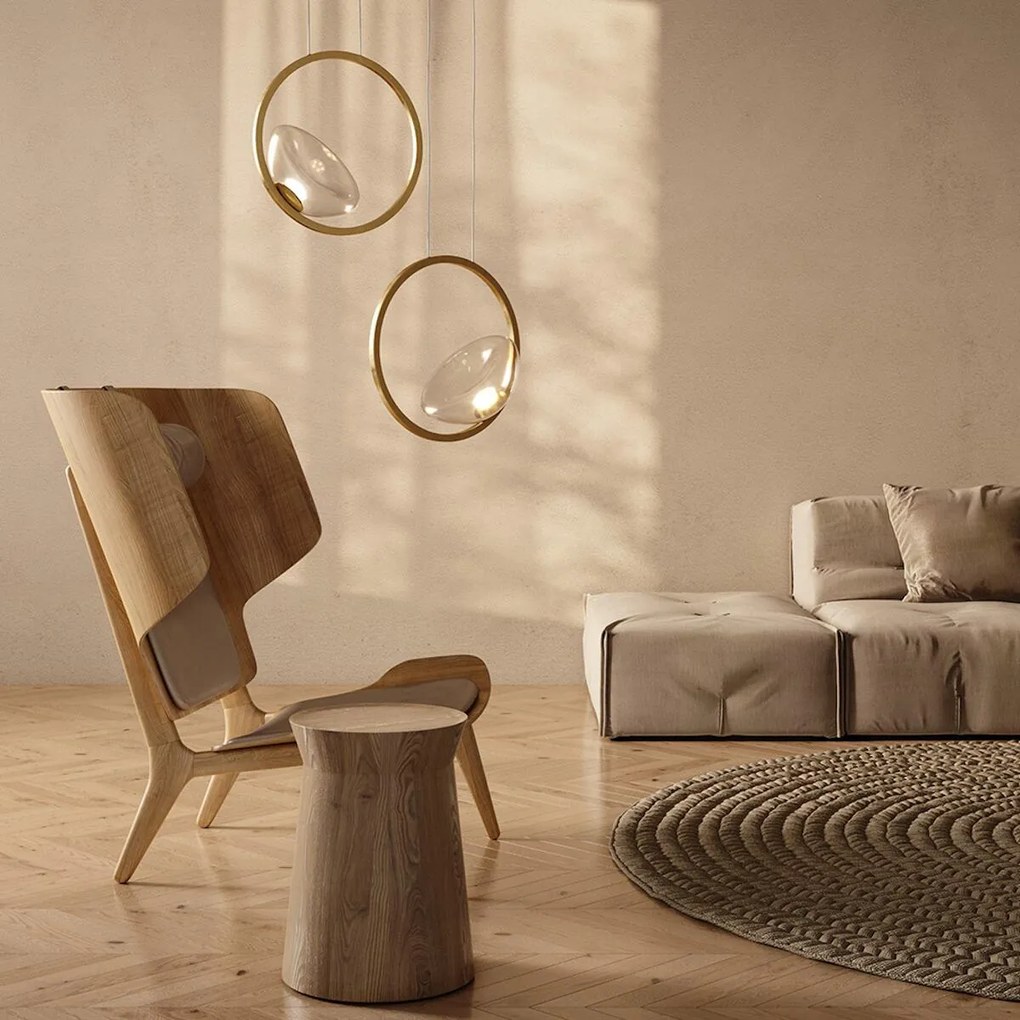 Maytoni modern függeszték moon sárgaréz átlátszó mymod327pl-l5bs3k