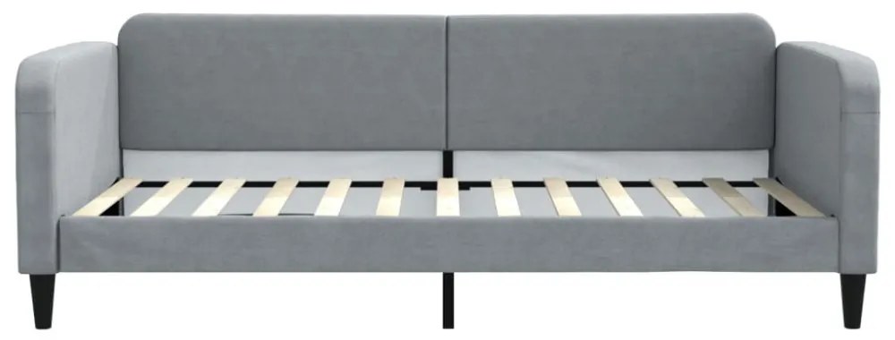 világosszürke szövet kanapéágy keret 100 x 200 cm