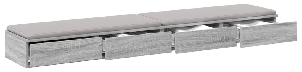 Ágyfiókok fiókkal Szürke sonoma 180 x 36.5 x 16.5 cm Faanyag