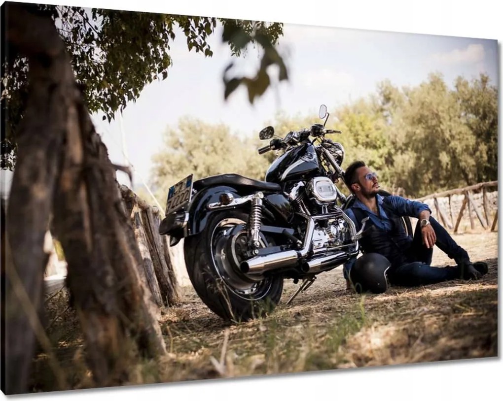 Vászonkép 100x70 Motorkerékpár Klasszikus Motor