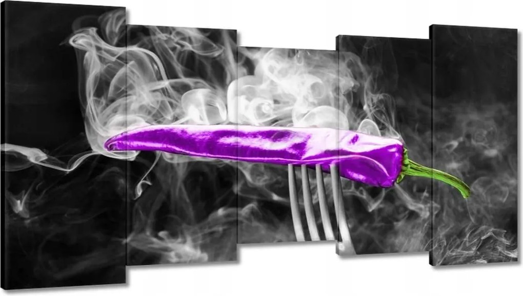 Vászonkép 150x80 Lila paprika