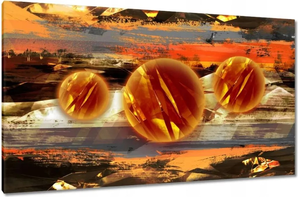 Vászonkép 120x70 Kíváncsi narancssárga gömbök