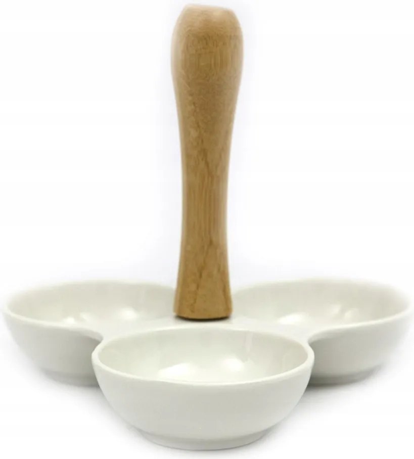 Mártogatós Tál Kerámia Fehér 3