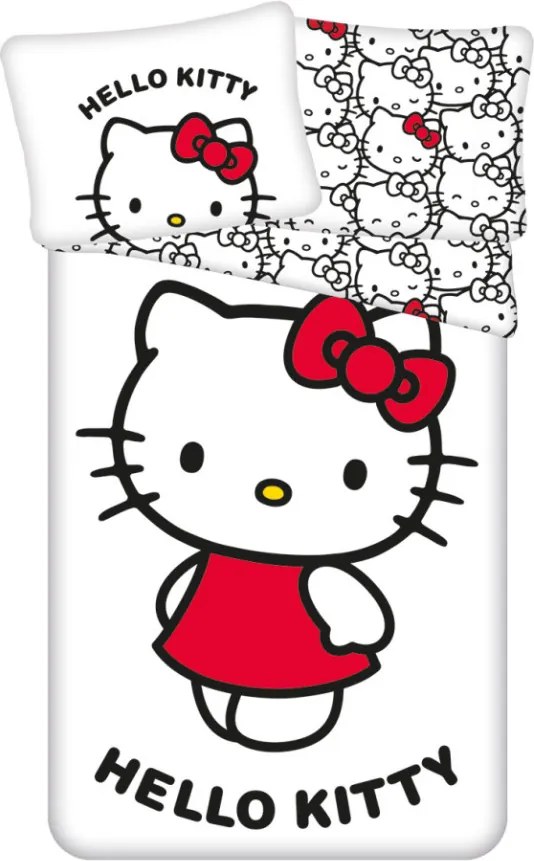 Hello Kitty White ágyneműhuzat 140×200cm, 70×90 cm