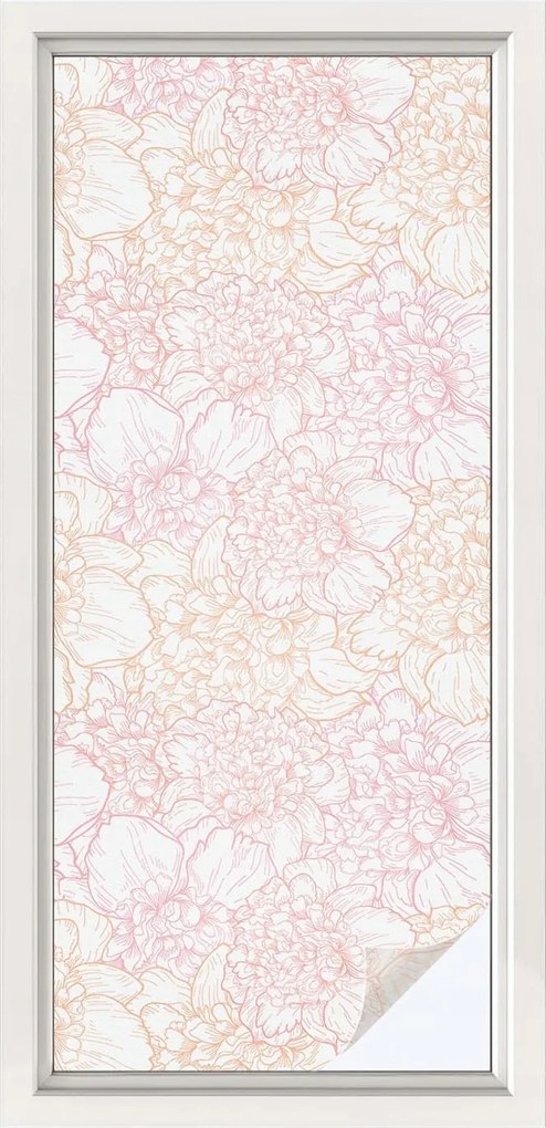 Szélvédőfólia Ablak Adatvédelem Virágos elegancia 50x116