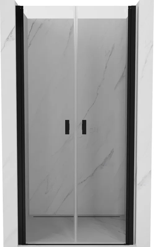 Mexen Mist nyíló zuhanyajtó 100 cm, átlátszó, fekete - 8A7-100-000-70-00