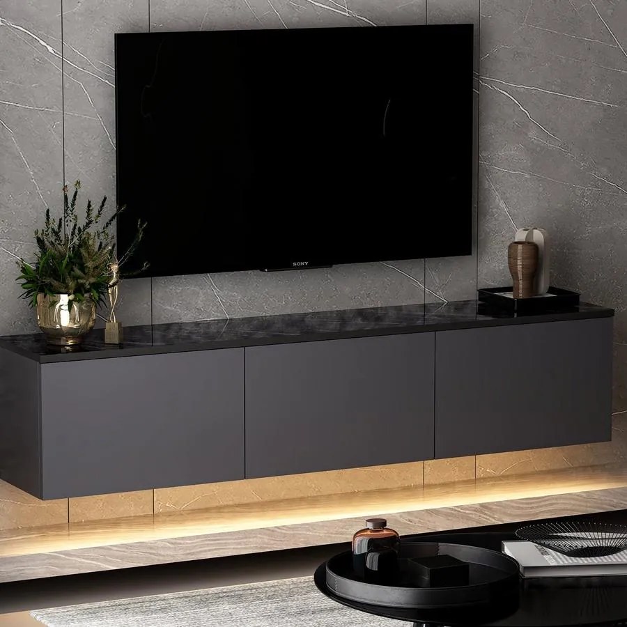 TV szekrény Neon Illuminated - Anthracite