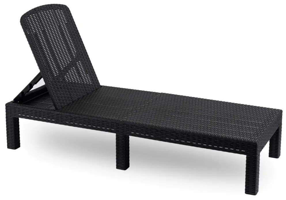 Műrattan napozóágy Fekete Színben. ARIZONA