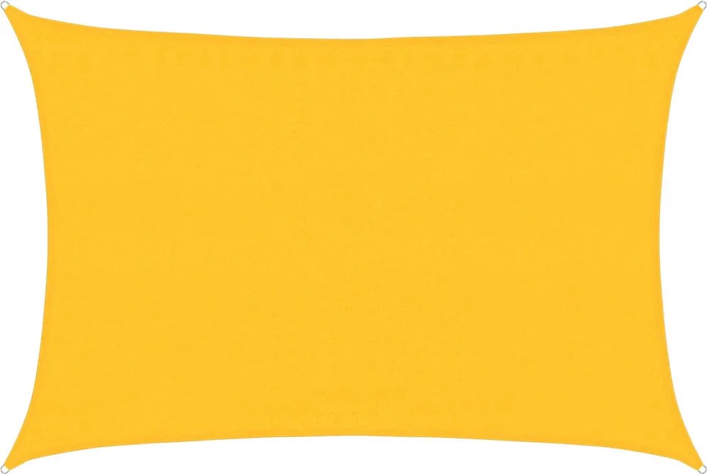 vidaXL sárga négyszögletű HDPE napvitorla 160 g/m² 3,5x5 m
