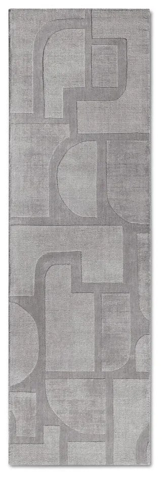 Szürke kézi szövésű gyapjú futószőnyeg 80x250 cm Alexis – Villeroy&amp;Boch