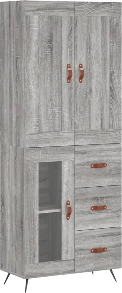 vidaXL szürke sonoma szerelt fa magasszekrény 69,5 x 34 x 180 cm