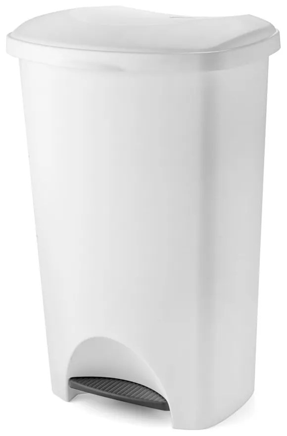 Fehér, fedeles pedálos szemetes, 41 x 33 x 62,5 cm - Addis