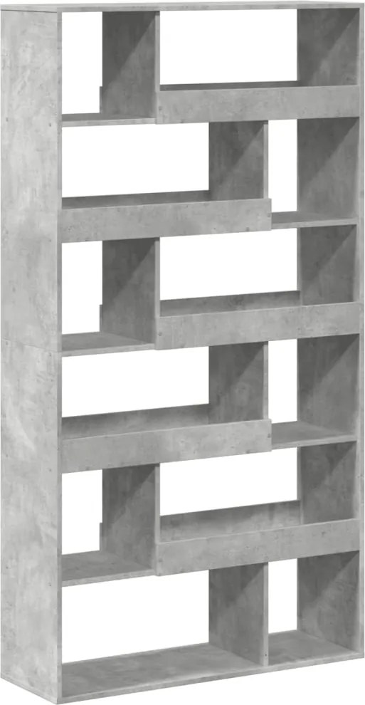 vidaXL betonszürke szerelt fa könyvespolc 100 x 33 x 187,5 cm