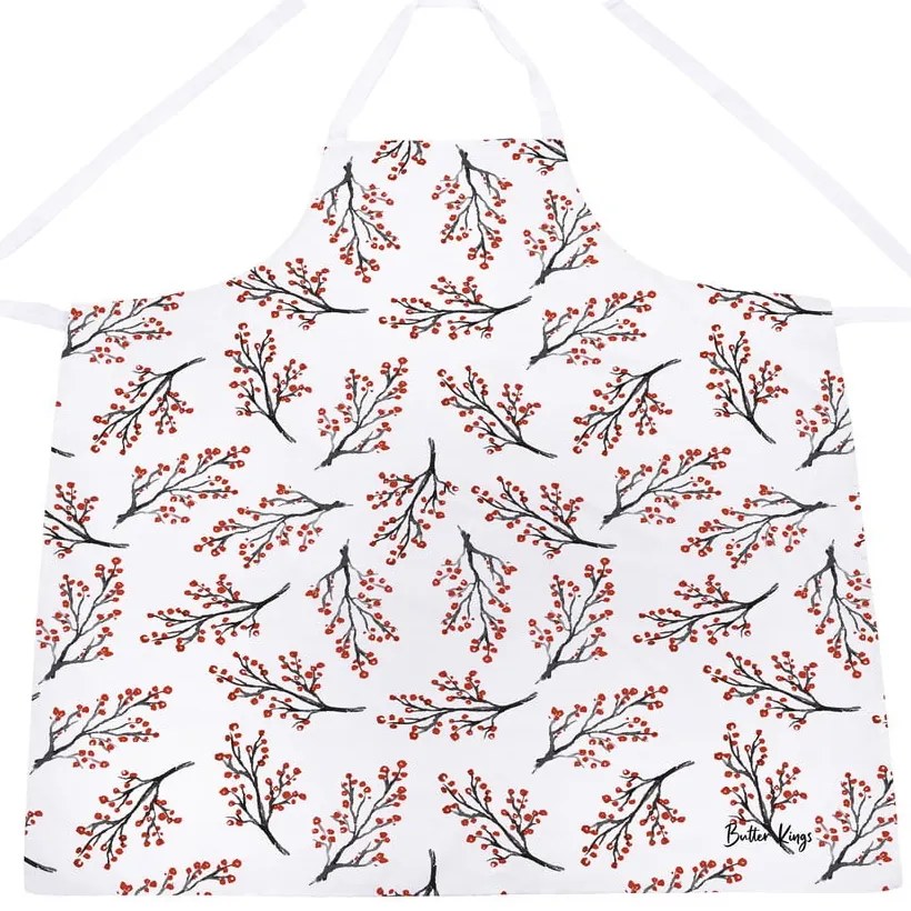 Karácsonyi pamut kötény Rowan Berries - Butter Kings