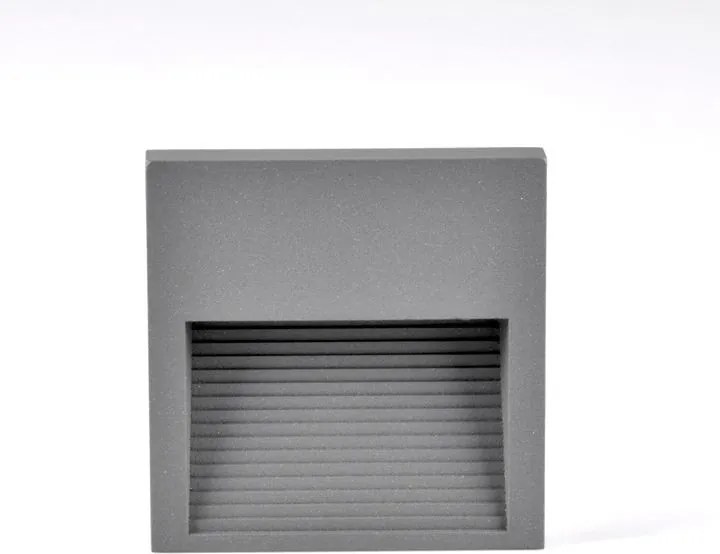 POLUX 313751 Q9 Kültéri Falba Építhető Lámpa Grafit LED IP44