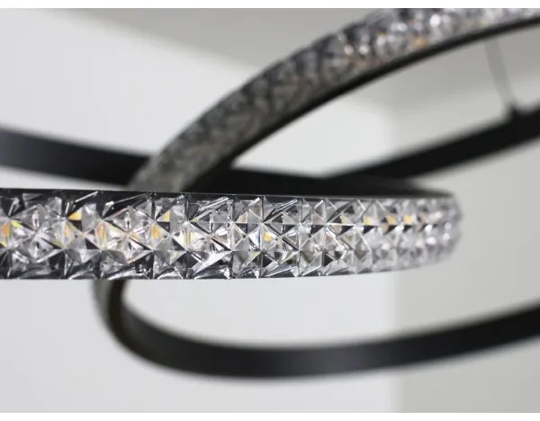 LED csillár kábelen, fényerőszabályozható, 90W (LED)/230V, 3000–6500K, Ø47 cm + távirányító