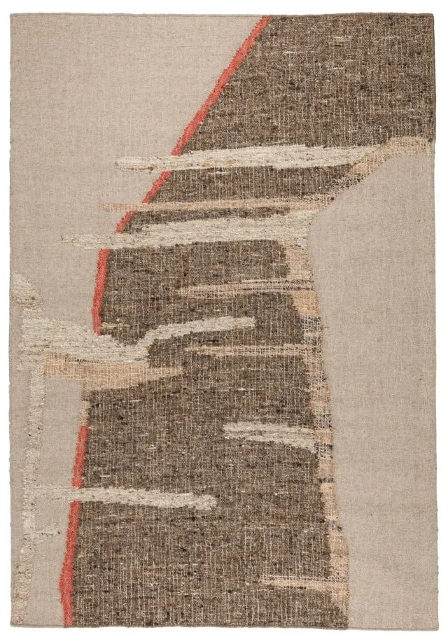 Barna-bézs gyapjú szőnyeg 200x300 cm Briton – Dutchbone