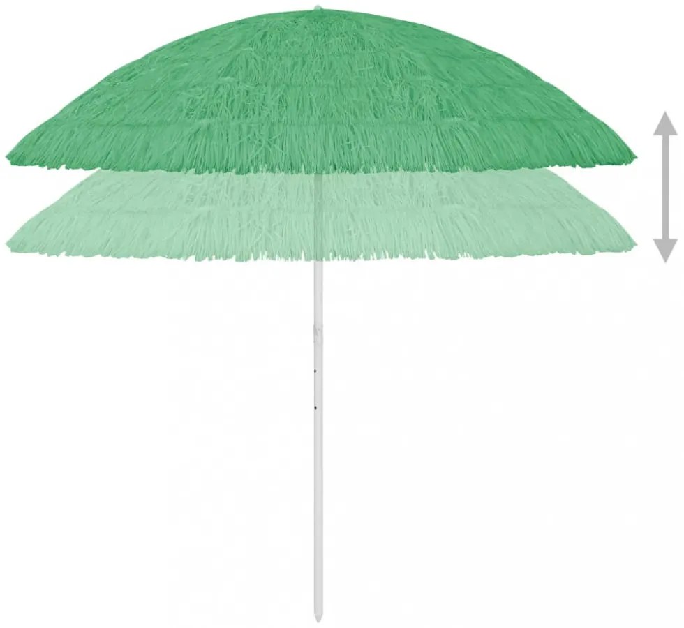 zöld hawaii stílusú strandnapernyő 300 cm