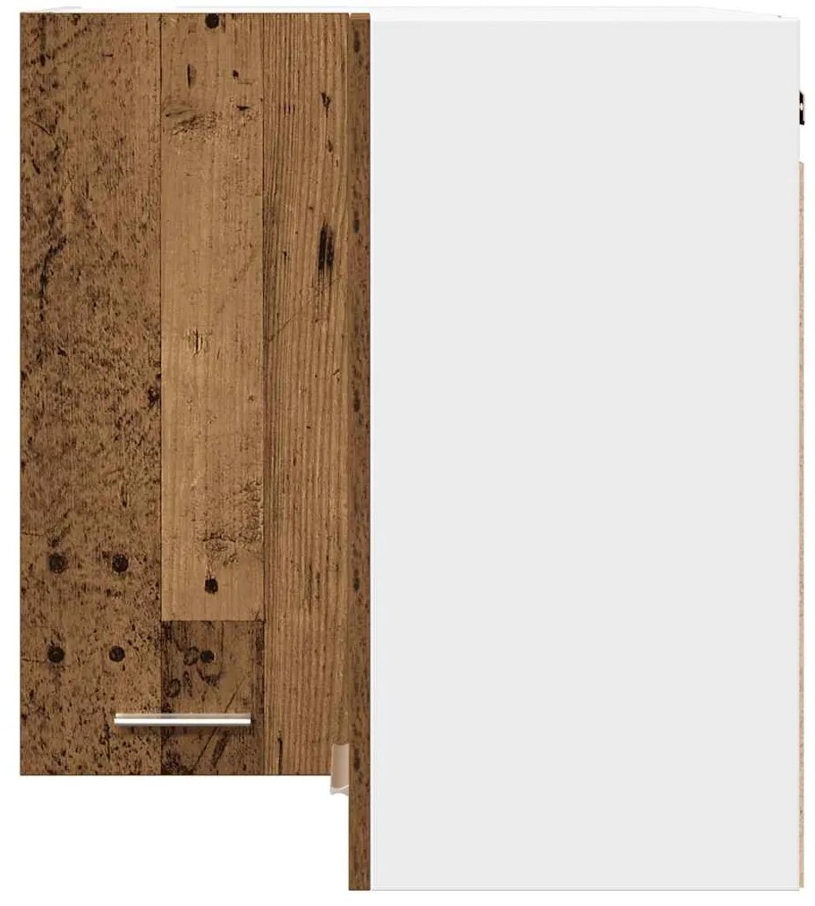 “Lyon” antik fa szerelt fa függő sarokszekrény 57 x 57 x 60 cm