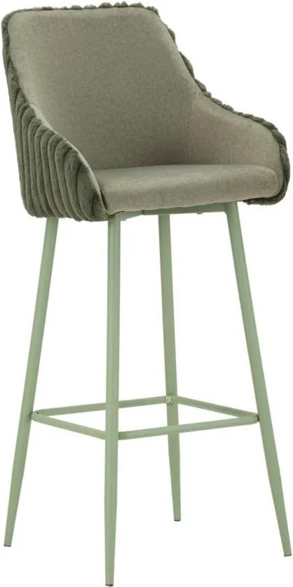 Zöld kárpitozott karfás bárszék szett 2 db-os (ülésmagasság 78 cm) Alaska – Mauro Ferretti