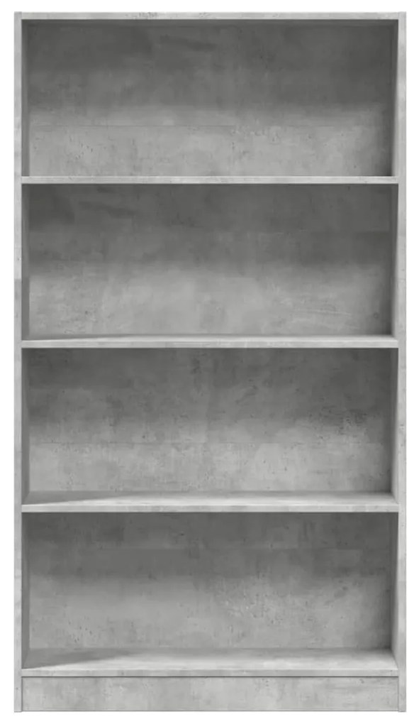 betonszürke szerelt fa könyvespolc 80 x 24 x 143 cm