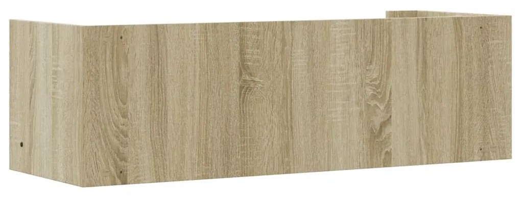 sonoma tölgy színű szerelt fa fali polc 100 x 35 x 30,5 cm
