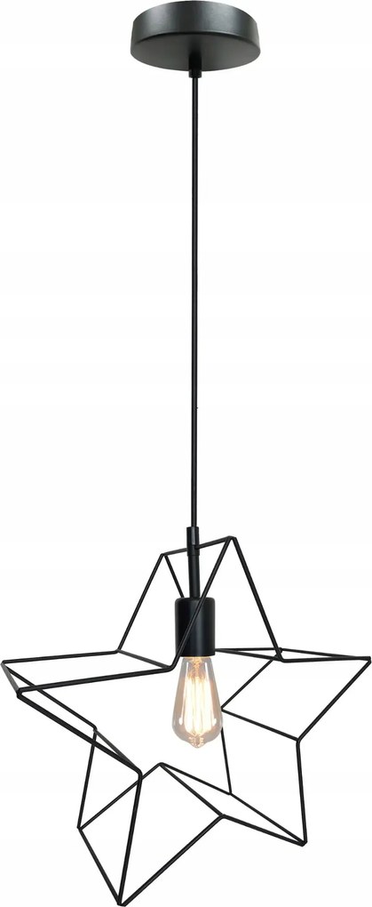 Függő lámpa fekete drót csillag modern asztal fölé Candellux