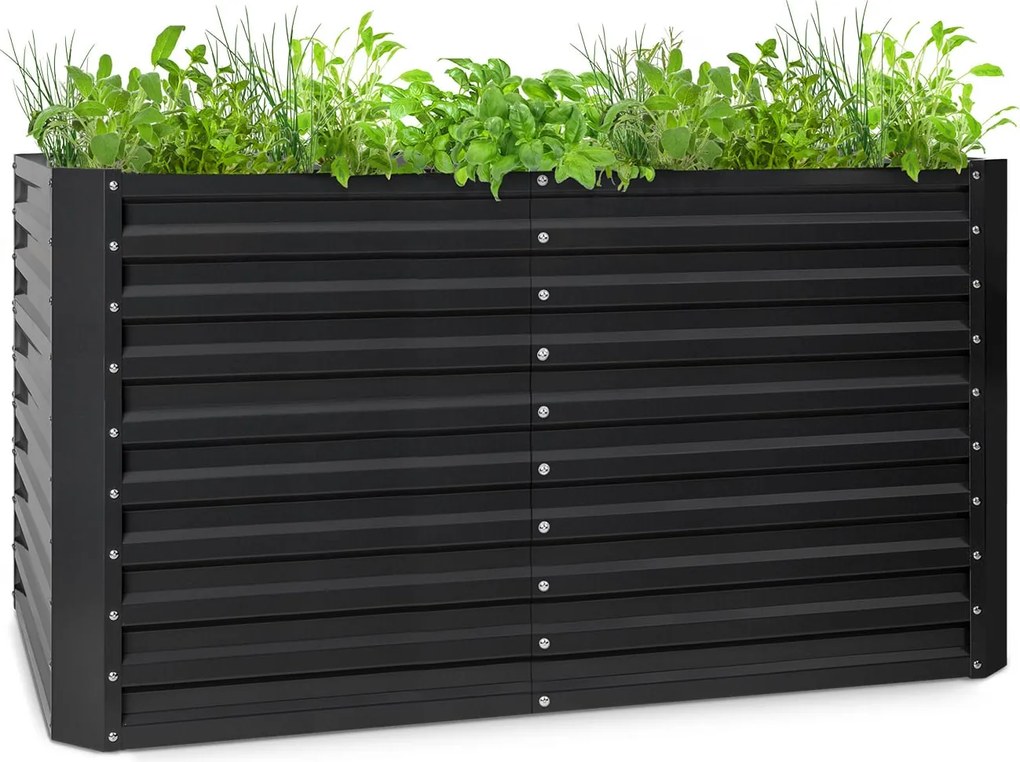 Blumfeldt High Grow Straight, emelt ágyás, 200 x 90 x 100 cm, 1800 l, acél