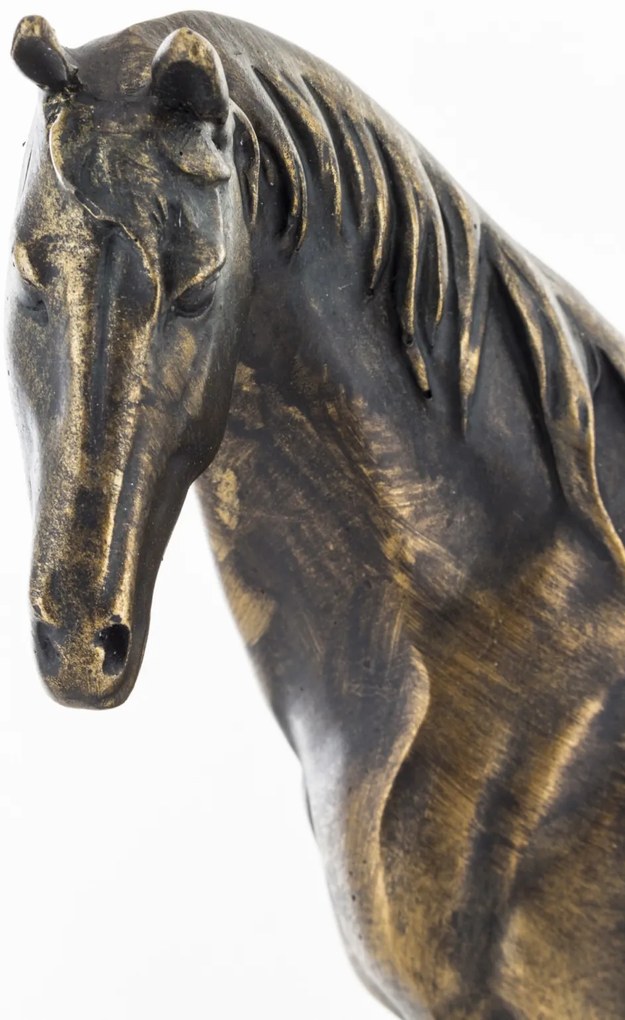Dekorfigura Horse Műanyag Réz, Barna, Fekete 28x24x8,5cm