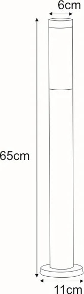 KAJA K-LP231-650 ANICA Modern Kültéri Állólámpa Króm E27 IP44