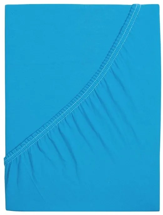 Jersey lepedő kiságyba EXCLUSIVE 70x140 cm azúrkék