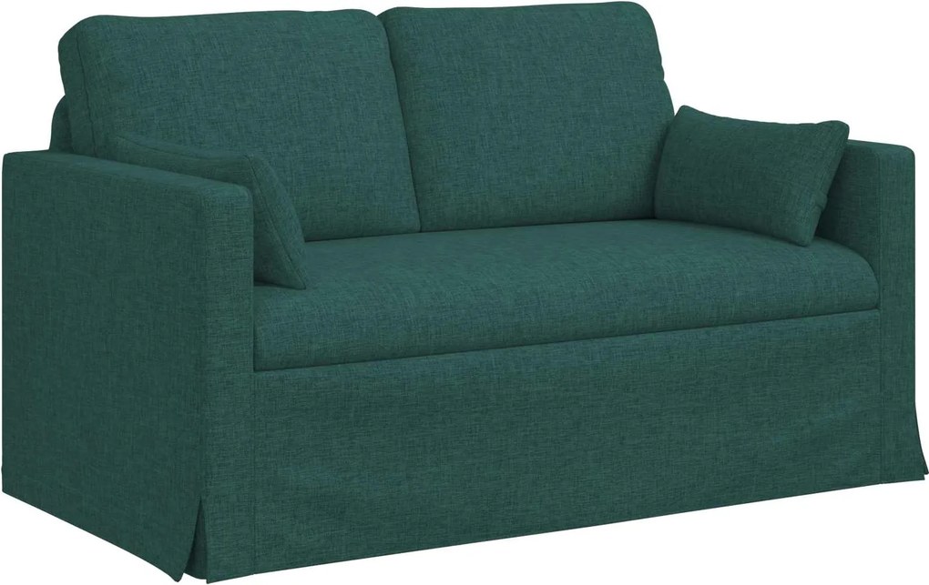 vidaXL Kanapé Sötétzöld 139 x 78 x 80 cm szövet