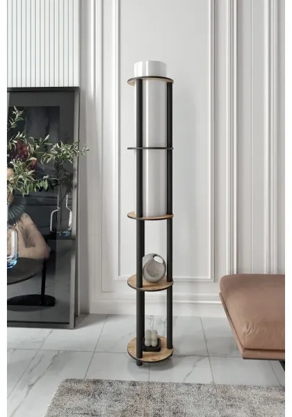 Állólámpa polcokkal NOTO 1xE27/40W/230V bézs/fekete