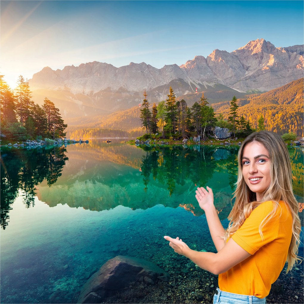 3D fotótapéta Nappali Hálószoba Hegyek Erdő Természet Tájkép 392x260 F GLNK04