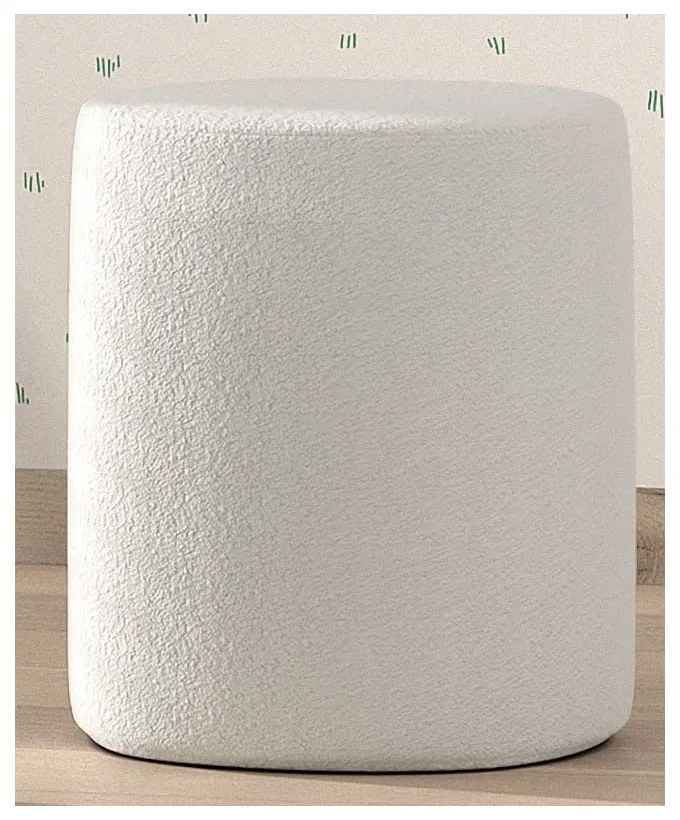 Fehér buklé gyerek puff MOON – Vipack