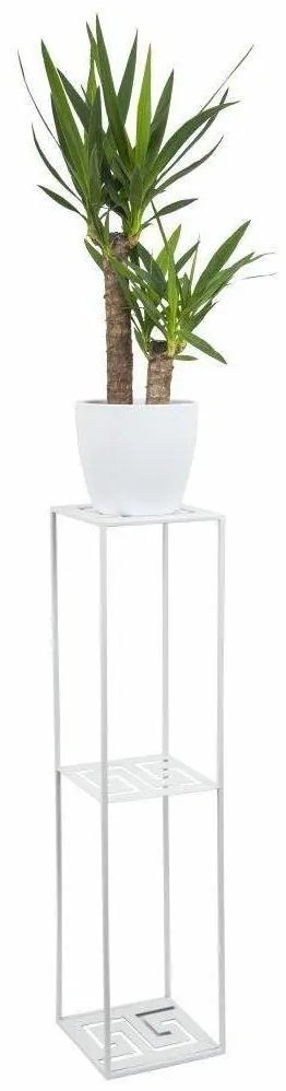 Virágállvány 100x24 cm fehér