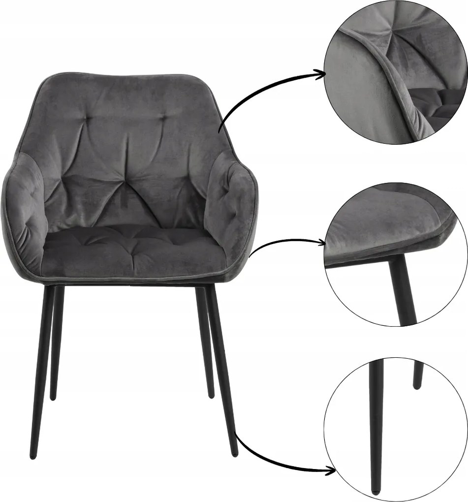 Brooke kárpitozott étkező konyhai Szék karfával