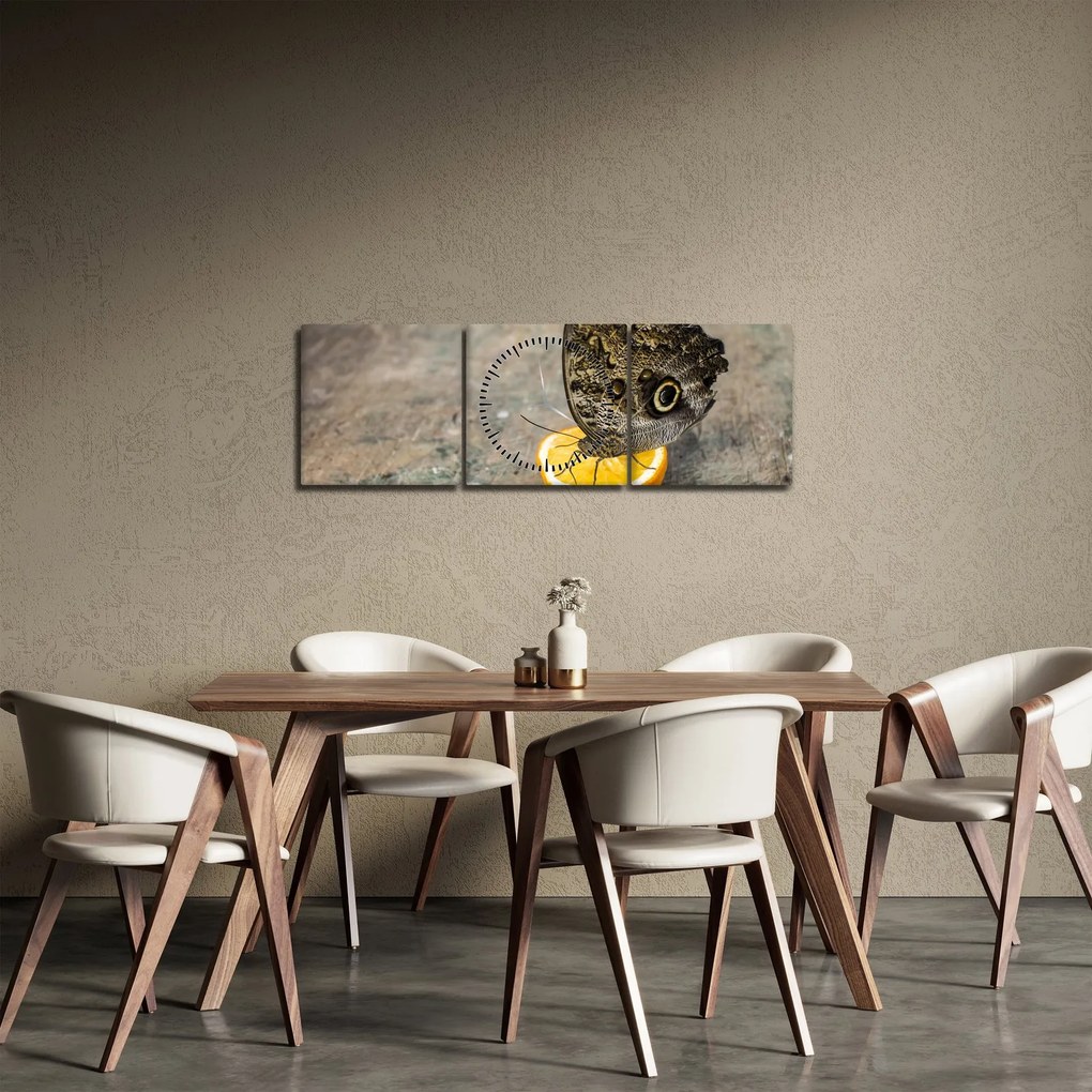 Pillangó képe (órával) (90x30 cm)