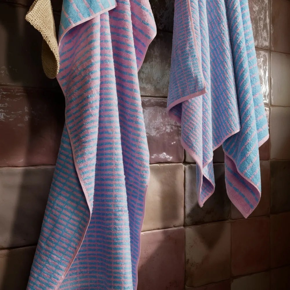 Kék-rózsaszín frottír bambuszkeverék törölköző 50x100 cm Nuance – JUNA