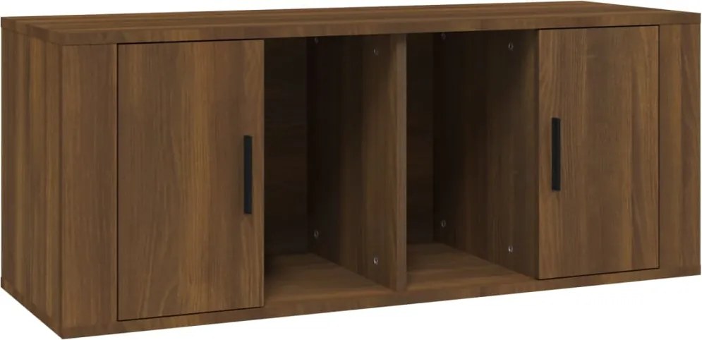 vidaXL barna tölgyszínű szerelt fa TV-szekrény 100 x 35 x 40 cm
