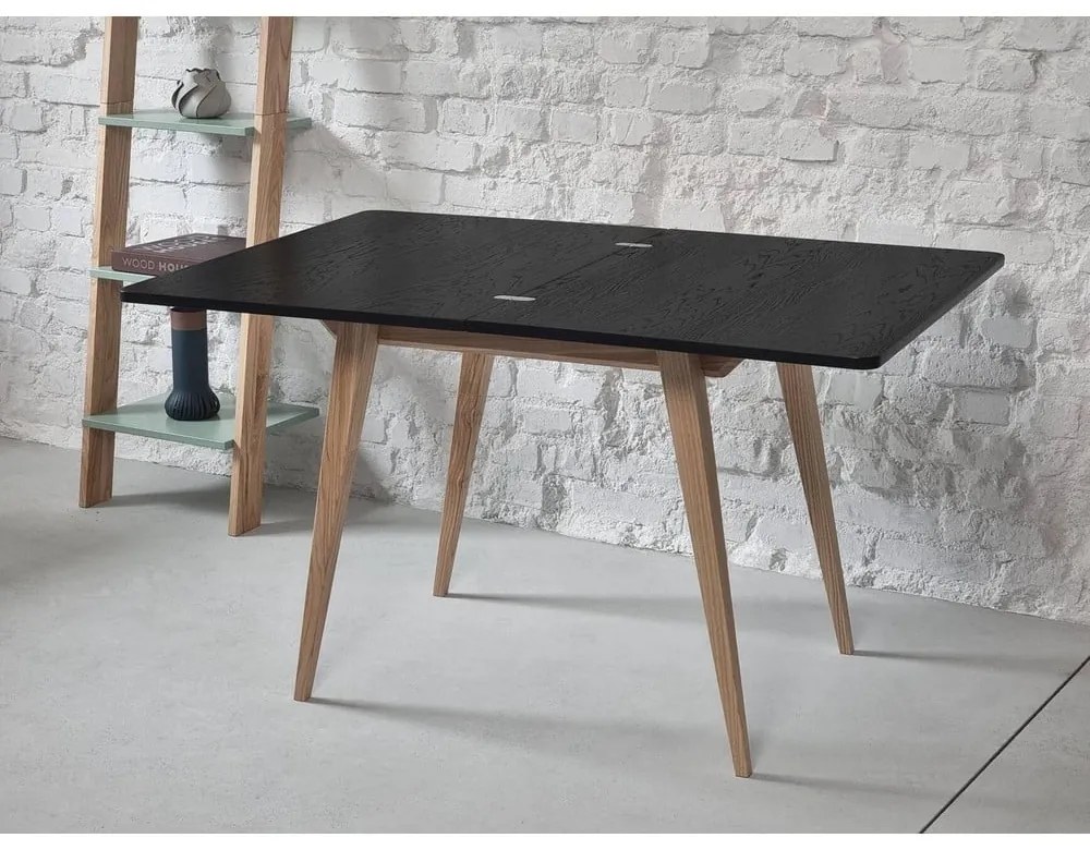 Bővíthető étkezőasztal kőrisfa dekoros asztallappal 65x90 cm Envelope – Ragaba