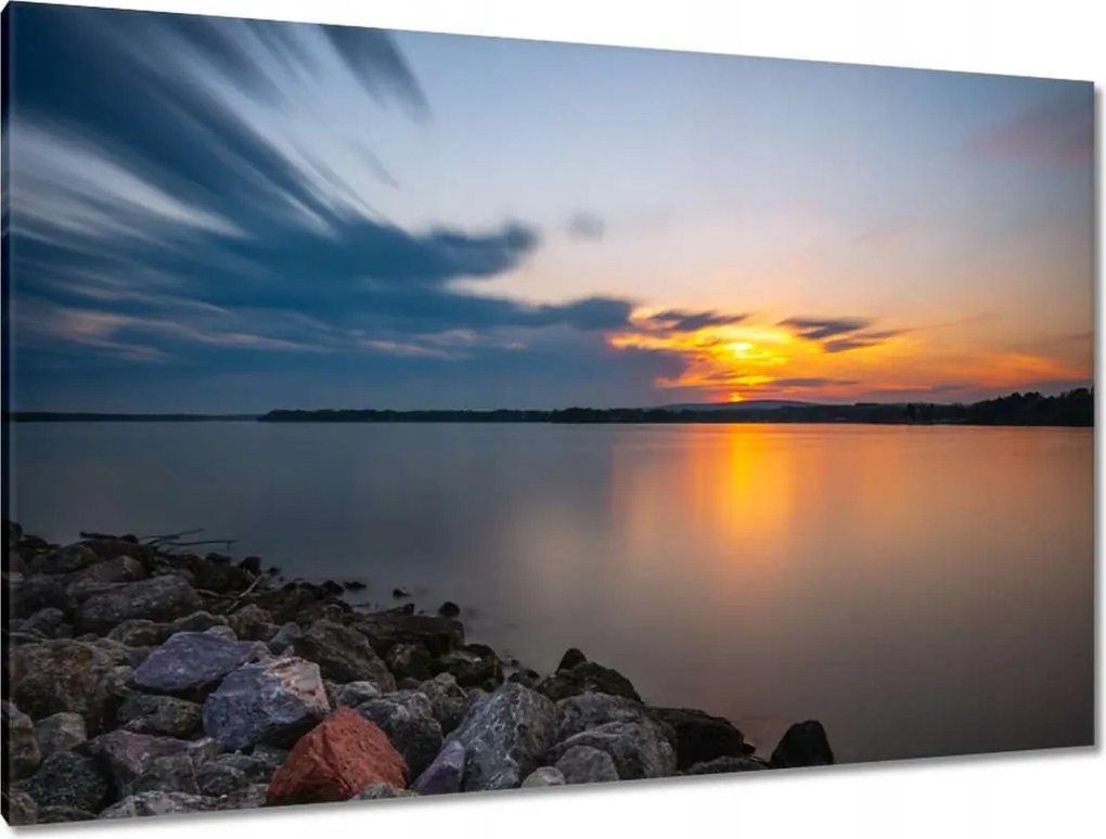 Képek 120x80 Kő tengerpart tó