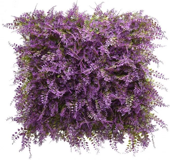 Lila páfrány műanyag zöldfal 50x50 cm